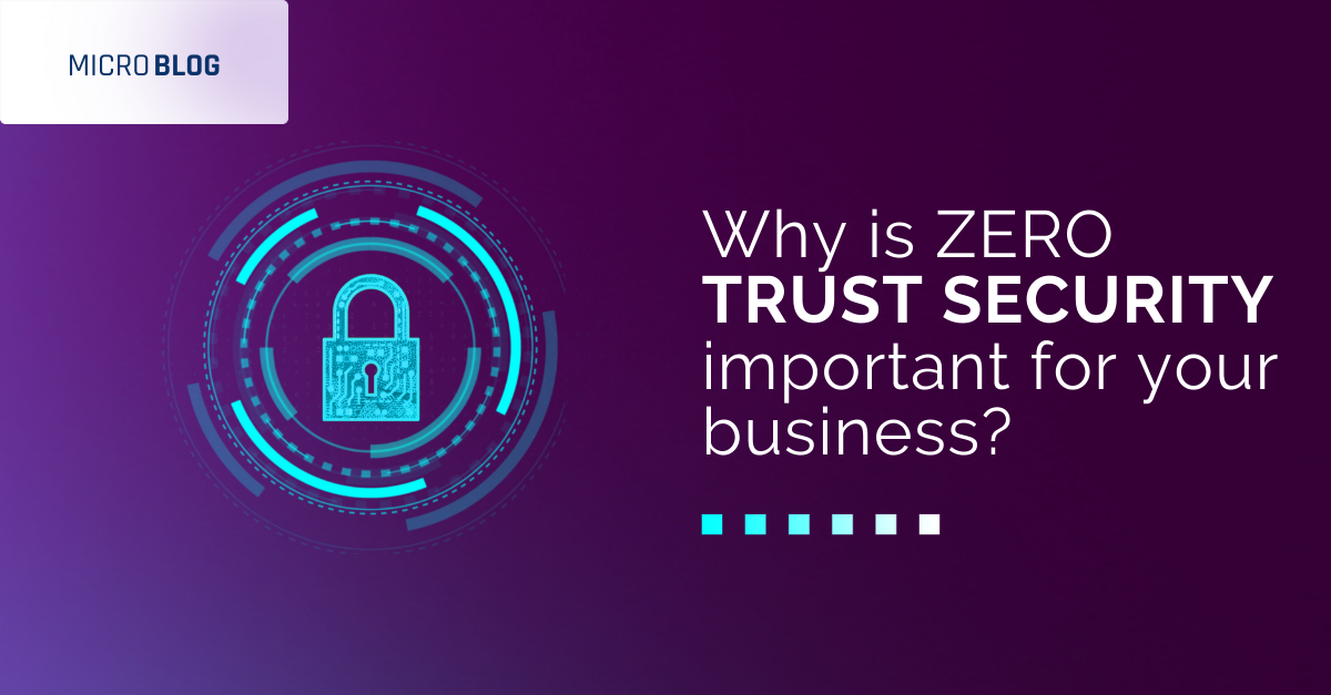 Why is ZERO TRUST SECURITY important for your business?